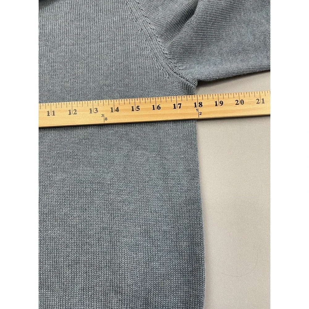 Sundance Women Sweater Medium Fairy‎ Bows Feminine Supima Old Money Wool Blue